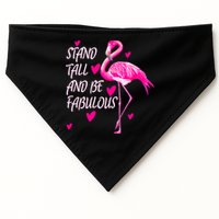 Flamingo Stand Tall And Be Fabulous USA-Made Doggie Bandana