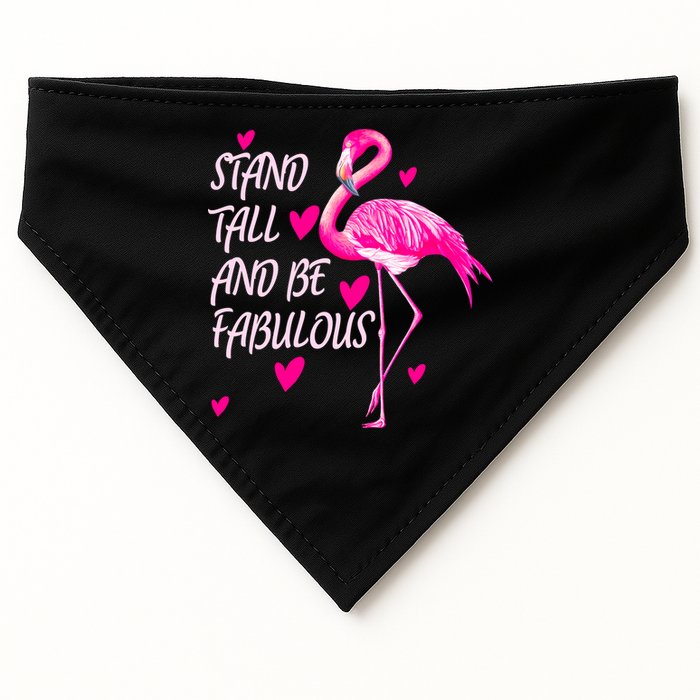 Flamingo Stand Tall And Be Fabulous USA-Made Doggie Bandana