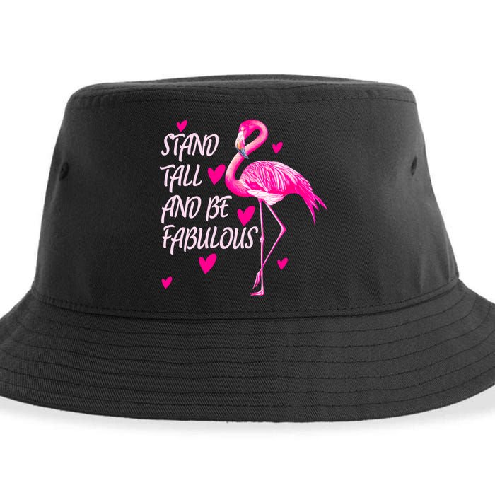 Flamingo Stand Tall And Be Fabulous Sustainable Bucket Hat