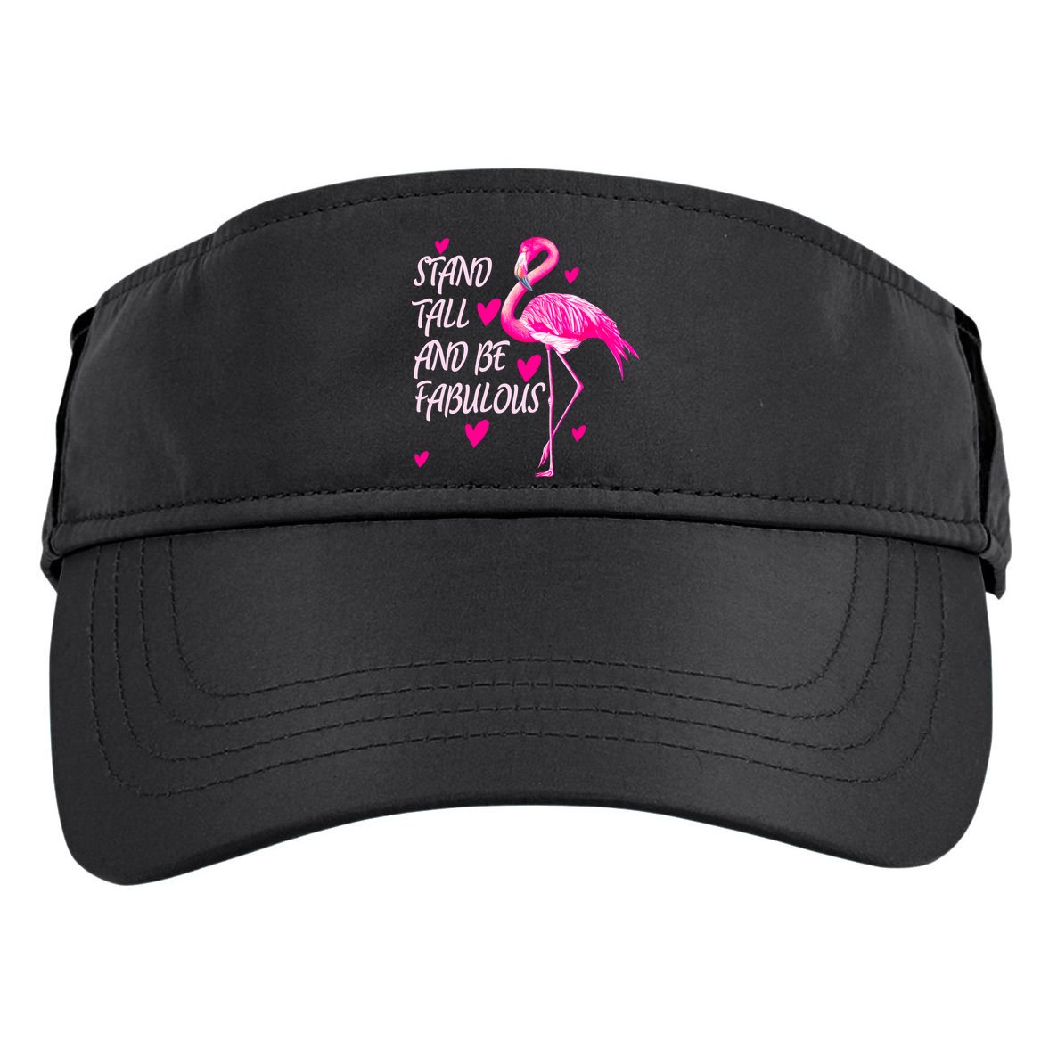 Flamingo Stand Tall And Be Fabulous Adult Drive Performance Visor