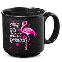 Flamingo Stand Tall And Be Fabulous 15oz Campfire Ceramic Mug
