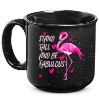 Flamingo Stand Tall And Be Fabulous 15oz Campfire Ceramic Mug