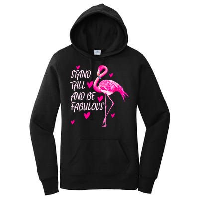 Flamingo Stand Tall And Be Fabulous Women's Pullover Hoodie