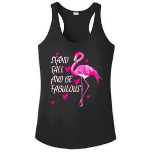 Flamingo Stand Tall And Be Fabulous Ladies PosiCharge Competitor Racerback Tank