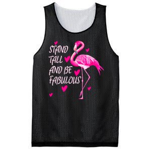 Flamingo Stand Tall And Be Fabulous Mesh Reversible Basketball Jersey Tank