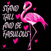 Flamingo Stand Tall And Be Fabulous Premium T-Shirt
