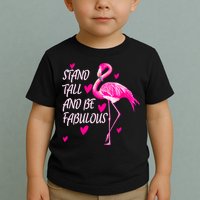 Flamingo Stand Tall And Be Fabulous Toddler T-Shirt