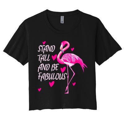 Flamingo Stand Tall And Be Fabulous Crop Top