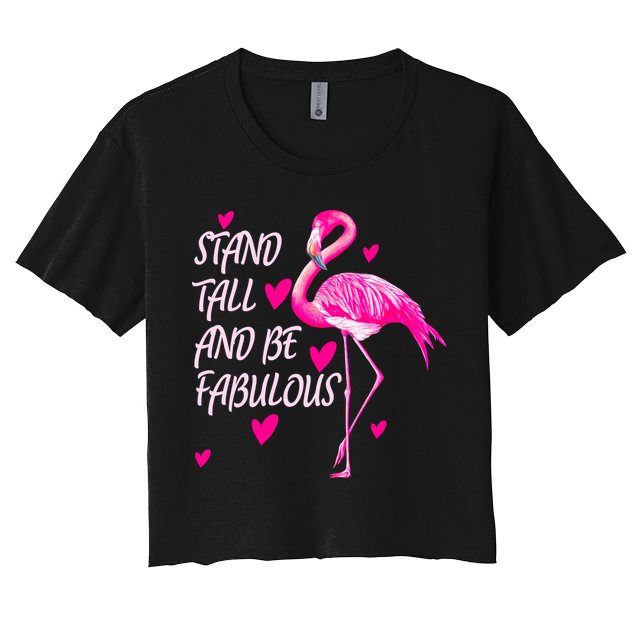 Flamingo Stand Tall And Be Fabulous Crop Top