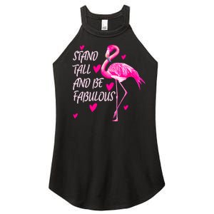 Flamingo Stand Tall And Be Fabulous Women's Perfect Tri Rocker Tank