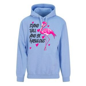 Flamingo Stand Tall And Be Fabulous Unisex Surf Hoodie