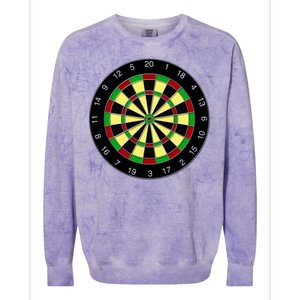 Flat Dart Board Gaming Colorblast Crewneck Sweatshirt