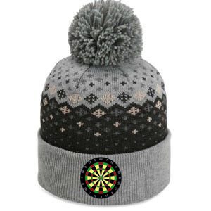 Flat Dart Board Gaming The Baniff Cuffed Pom Beanie