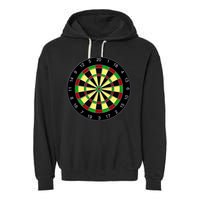 Flat Dart Board Gaming Garment-Dyed Fleece Hoodie
