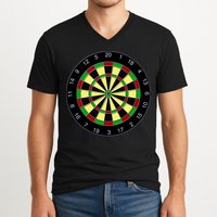 Flat Dart Board Gaming V-Neck T-Shirt