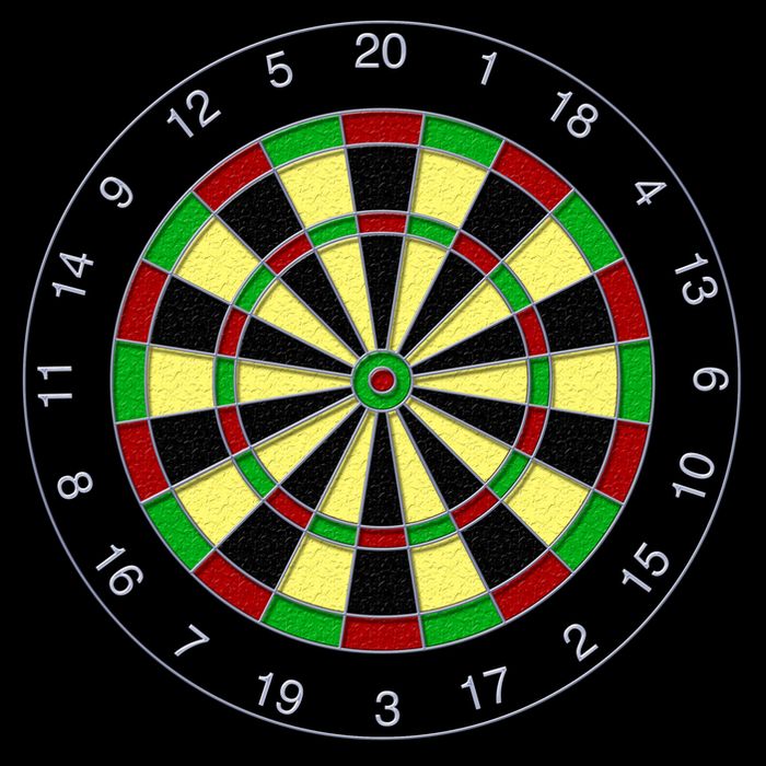 Flat Dart Board Gaming Button