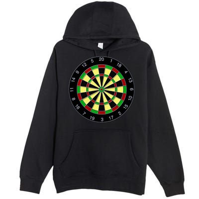 Flat Dart Board Gaming Premium Pullover Hoodie