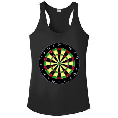 Flat Dart Board Gaming Ladies PosiCharge Competitor Racerback Tank