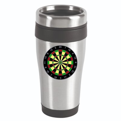 Flat Dart Board Gaming 16oz Travel Tumbler