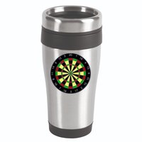 Flat Dart Board Gaming 16oz Travel Tumbler