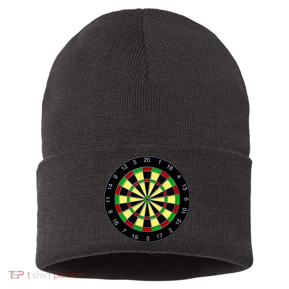 Flat Dart Board Gaming Sustainable Knit Beanie