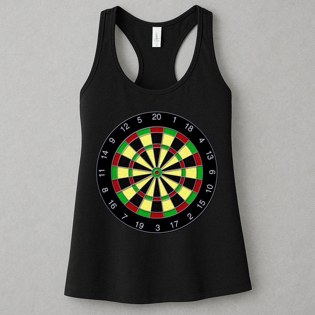Flat Dart Board Gaming Womens Tank Top