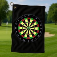 Flat Dart Board Gaming Golf Towel