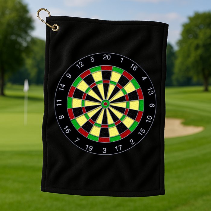 Flat Dart Board Gaming Golf Towel