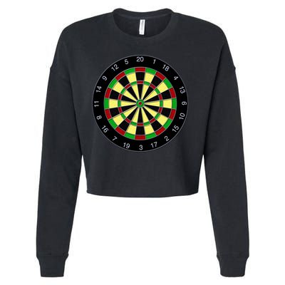 Flat Dart Board Gaming Cropped Pullover Crew
