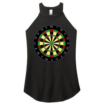 Flat Dart Board Gaming Women's Perfect Tri Rocker Tank