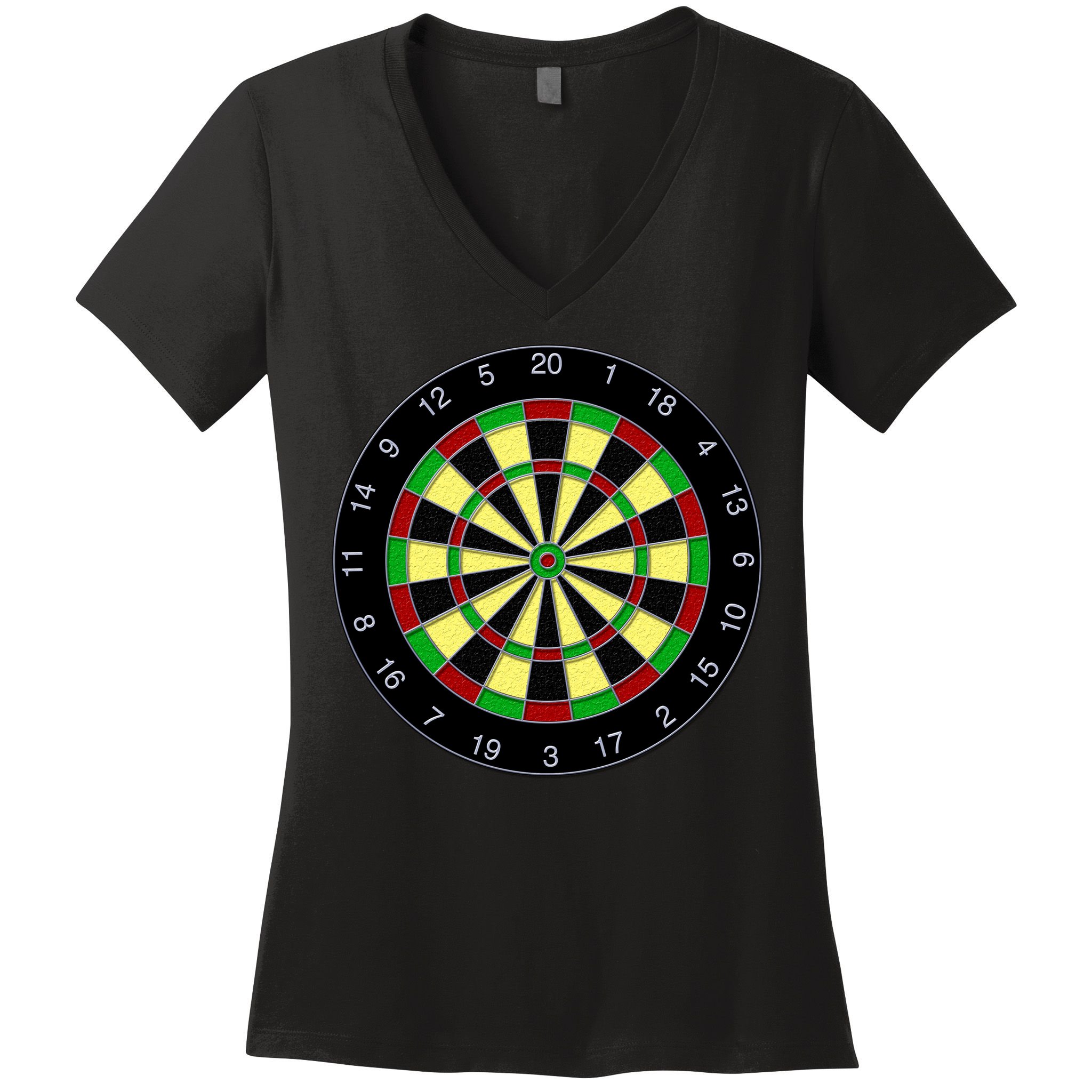 Flat Dart Board Gaming Women's V-Neck T-Shirt