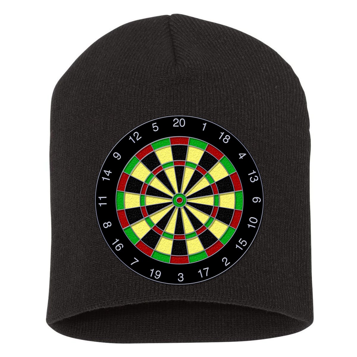 Flat Dart Board Gaming Short Acrylic Beanie