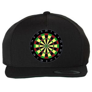 Flat Dart Board Gaming Wool Snapback Cap