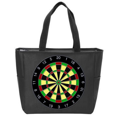 Flat Dart Board Gaming Zip Tote Bag
