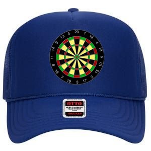 Flat Dart Board Gaming High Crown Mesh Back Trucker Hat