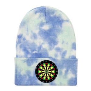 Flat Dart Board Gaming Tie Dye 12in Knit Beanie