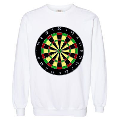 Flat Dart Board Gaming Garment-Dyed Sweatshirt