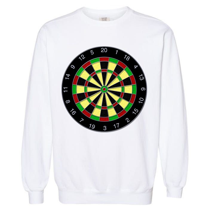 Flat Dart Board Gaming Garment-Dyed Sweatshirt