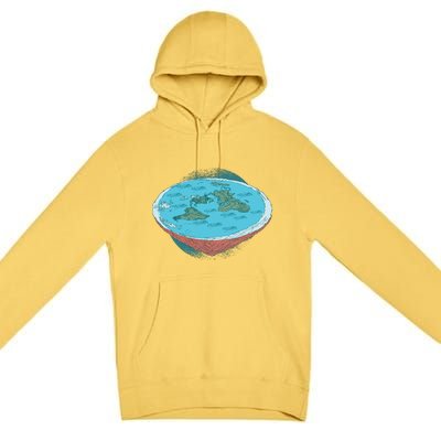 Flat Earth Theory Premium Pullover Hoodie