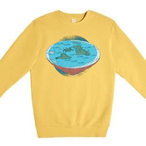 Flat Earth Theory Premium Crewneck Sweatshirt