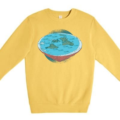 Flat Earth Theory Premium Crewneck Sweatshirt