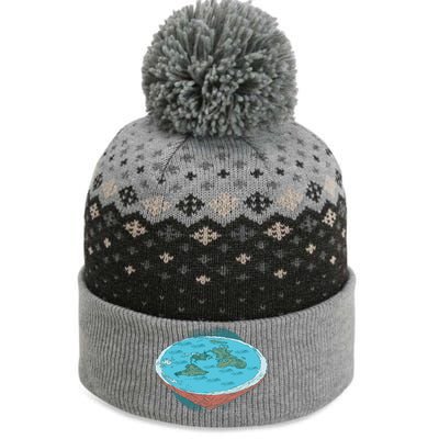 Flat Earth Theory The Baniff Cuffed Pom Beanie