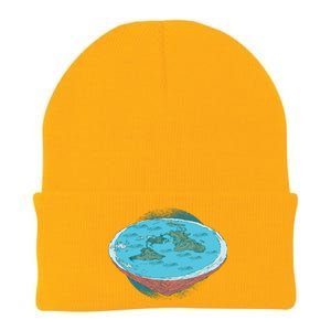 Flat Earth Theory Knit Cap Winter Beanie