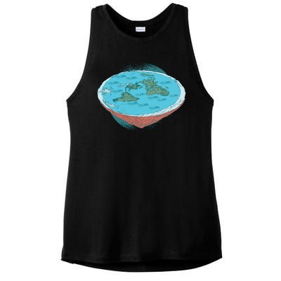 Flat Earth Theory Ladies PosiCharge Tri-Blend Wicking Tank