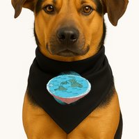 Flat Earth Theory USA-Made Doggie Bandana
