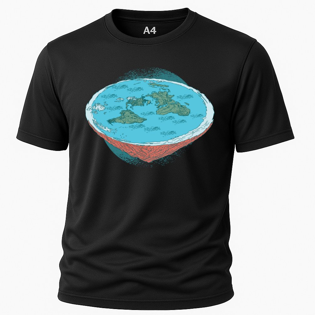 Flat Earth Theory Performance Shirt
