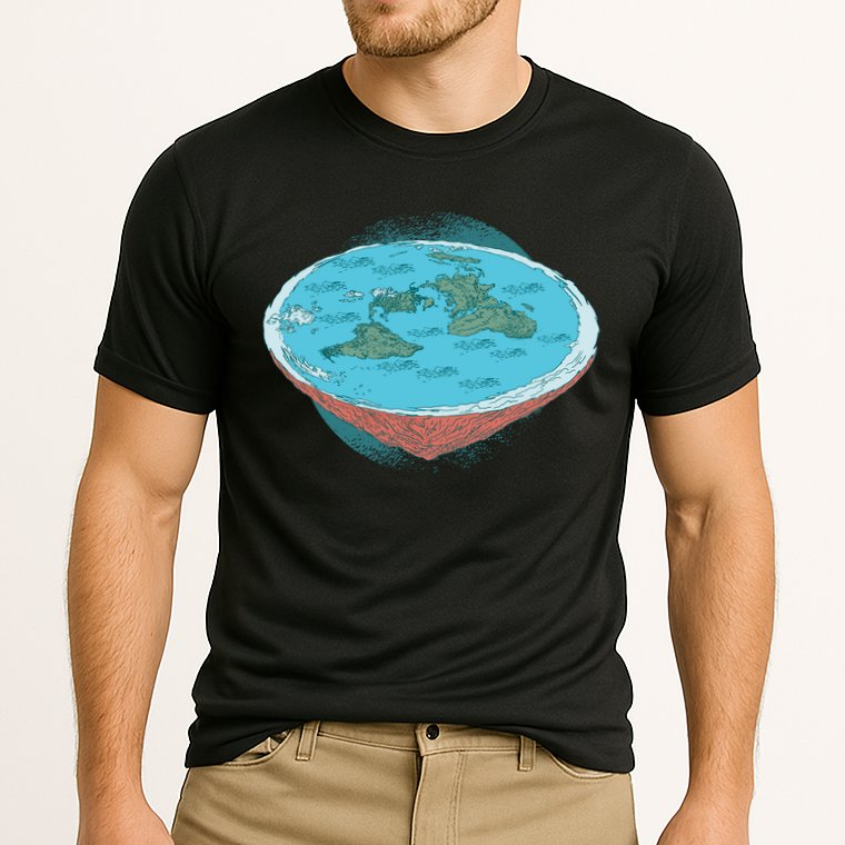 Flat Earth Theory Performance Shirt