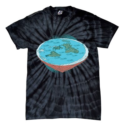 Flat Earth Theory Tie-Dye T-Shirt