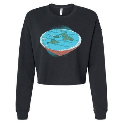 Flat Earth Theory Cropped Pullover Crew