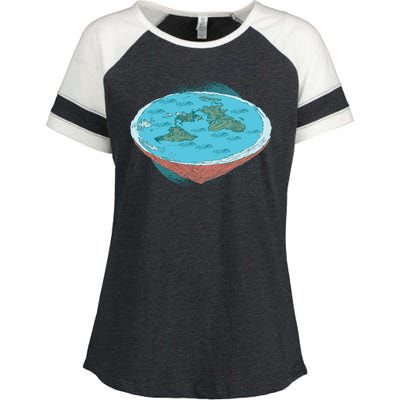 Flat Earth Theory Enza Ladies Jersey Colorblock Tee